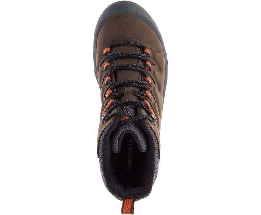 Botas Homem - Merrell Strongbound Peak Mid Waterproof - Marrom - MXE962871